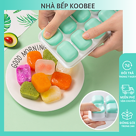 Mua Khay làm đá silicon 14 viên có nắp - Khay trữ đông đồ ăn dặm cho bé tiện lợi  an toàn