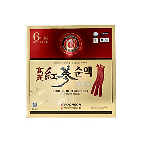Nước Hồng Sâm Nguyên Chất 100% Pocheon Hàn Quốc (80ml X 30 Gói)