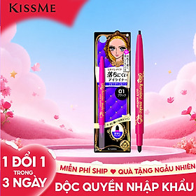 Bút Chì Sáp Kẻ Mí Mắt Chống Trôi Dạng Xoay Nét Vẽ Tự Nhiên Màu Đen #01 Kissme Heroine Make Quick Eyeliner 0.1 G