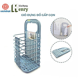 Giỏ đựng đồ gấp gọn thông minh Việt Nhật tặng móc dính, giỏ treo tường đựng quần áo đồ dùng nhà tắm - HÀNG VIỆT NAM