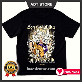 Áo phông One Piece Luffy Gear 5th SUN GOD NIKA ngắn tay cực ngầu giá rẻ siêu HOT