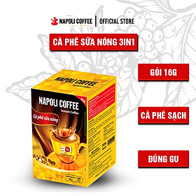 Cà Phê Hoà Tan Sữa Nóng 3IN1 Napoli Coffee 16g/gói - Đậm Đà Hương Arabica/Robusta Nguyên Chất, Ngọt Thơm Vị Sữa NON