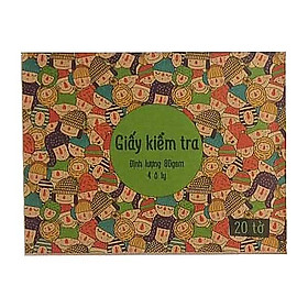 Giấy Kiểm Tra 4 Ô Ly Hộp Giấy Kraft 20Tờ Xấp Mẫu Màu Giao Ngẫu Nhiên