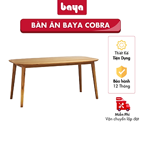 Mua Bàn Ăn Hình Bầu Dục BAYA COBRA 4 Cạnh Bàn Dũa Cong Thành Đường Tròn Mặt Bàn Làm Từ Gỗ MDF Phủ Sồi Veneer Tạo Bề Mặt Nhẵn  Phần Khung Và Chân Bàn Được Làm Từ Gỗ Sồi Đặc Có Độ Bền Đẹp 1041514
