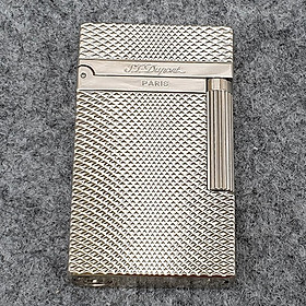 Vỏ Hột Quẹt Bật Lửa Upon D112T, Họa Tiết Lượn Sóng Màu Bạc - Dùng Ga Đá Cao Cấp