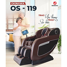 GHẾ MASSAGE OKINAWA OS 119 - CON LĂN MASSAGE 3D