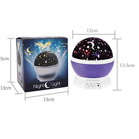 Mua Đèn Chiếu Sao 3D Tự Xoay 360 Star Master Pro-Đèn ngủ chiếu bầu trời sao biến đổi 7 màu cao cấp