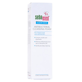 Sữa Rửa Mặt Tạo Bọt Kháng Khuẩn, hỗ trợ Trị Mụn pH5.5 Sebamed Clear Face Antibacterial Cleansing Foam SCF01A (150ml)