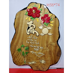 Mua Tranh gỗ  nghệ thuật  thư pháp chữ TÂM