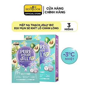 Mặt Nạ Thạch Jelly Bơ SEXYLOOK Dịu Mụn Se Khít Lỗ Chân Lông (Hộp 3 Miếng)