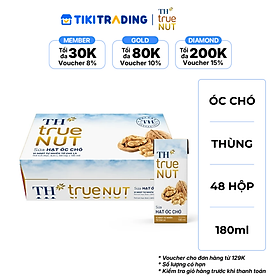 Thùng 48 hộp Sữa hạt Óc Chó TH True NUT 180ml