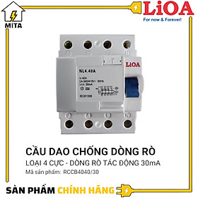  Cầu dao chống giật - APTOMAT chống dòng rò LiOA 4 Cực RCCB4040/30