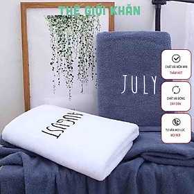 Mua Khăn tắm xuất Nhật thêu logo theo tháng sinh 70x140cm