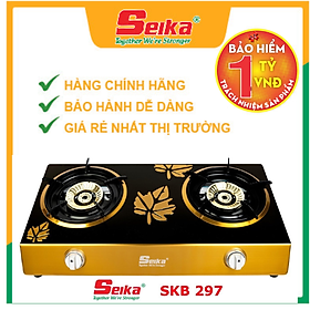 Mua BẾP GAS ĐÔI INOX SEIKA (SEN ĐỒNG Ø 120) SKB297 – HÀNG CHÍNH HÃNG