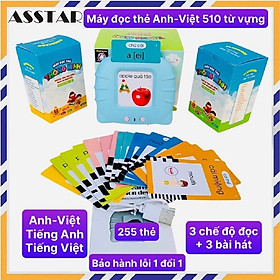 Máy Đọc Thẻ Tiếng Anh, Máy Đọc Thẻ Song Ngữ Anh Việt 255 Thẻ 510 Từ Vựng