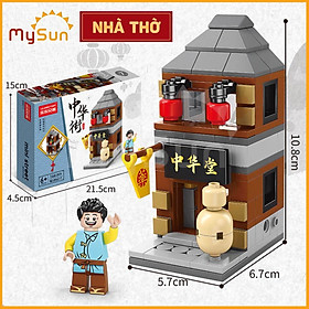 Bộ đồ chơi lắp ghép ráp xếp mô hình city thành phố Trung Hoa cho bé trai gái phát triển trí tuệ thông minh MySun