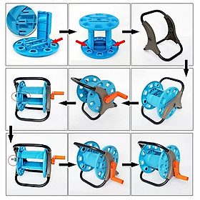 Mua Rulo Khung lô cuốn ống nước  Bộ cuộn ống tưới - Bộ khung lô cuốn dây tưới AK 801  Cuốn từ 10 mét đến 20 mét ống phi 16 đến phi 20