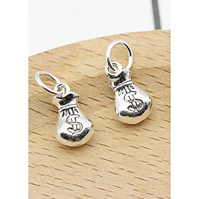 Combo 2 cái charm bạc hình túi tiền mặt treo - Ngọc Quý Gemstones