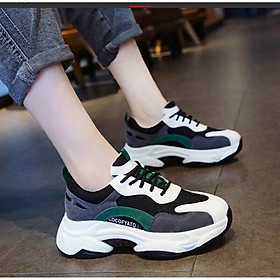 Giày Thể Thao Nữ COCOFYATO 99, Giày Nữ Đẹp Độn Đế 5cm, Tăng Chiều Cao,Phối Màu Cực Chất ,2 Màu Xanh & Vàng size 36 -40