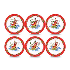 BỘ 6 DĨA 5 CẠN XOẮN MELAMINE A605