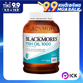 Dầu Cá Blackmores Fish Oil 1000mg - 400 Viên (Hàng Nhập Khẩu Từ Úc)