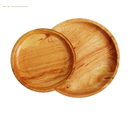Mua SET 2 KHAY CAO SU TRÒN MÀU TỰ NHIÊN DW104