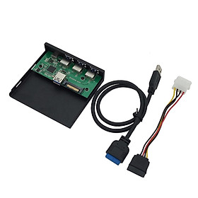 USB 3.0 3.5" 4-Port Interface   Panel Hub Expansion Board Card 6Gbps