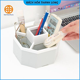 Khay tiện ích lục giác 5 ngăn để bàn nhựa Khay đựng đồ đa năng màu xinh xắn (1337)