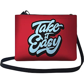 Túi Chéo Nữ In Hình Take It Easy - TUTE192 (24 x 17 cm)