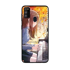 Ốp Lưng in cho Samsung Galaxy M30s Mẫu Nàng Đánh Đàn Piano - Hàng Chính Hãng
