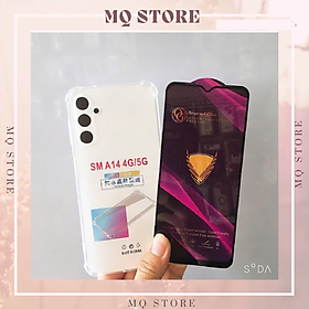 Ốp lưng và cường lực cho Samsung Galaxy A14 4G,5G - Loại trong suốt chống sốc 4 góc ( hàng chính hãng)