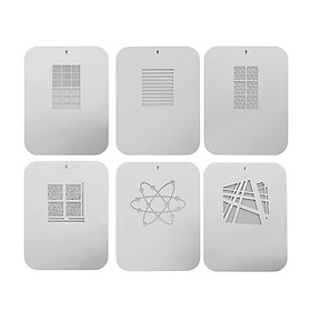 6 cái / bộ Thẻ đồ họa Gobos Tấm kim loại với các mẫu rỗng cho Quang học Snoot Hình nón Focalize Condenser Art Đặc biệt-Size Phong cách cửa sổ