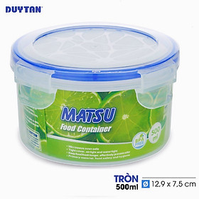 Mua Hộp Nhựa Tròn MATSU 500ml Có Nắp Gài 4 Chấu  Đựng Thực Phẩm Đồ Dùng