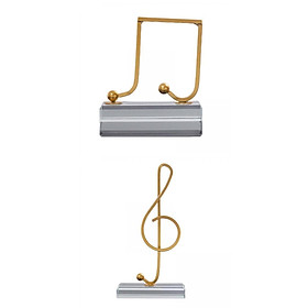 2 Pcs Music Note Figurines Decorative for Cabinet Giftbox Art Decor Accents