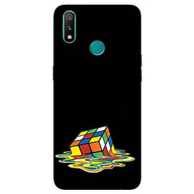 Ốp Lưng in cho Realme 3 Pro Mẫu Rubik Màu Nước - Hàng Chính Hãng
