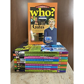 Hình ảnh combo 10 cuốn WHO CHUYỆN KỂ VỀ DANH NHÂN THẾ GIỚI: Alexander Fleming, anh em nhà Wright, Audrey Hepburn, Barack Obama, Bill Gates, Charles Darwin, Charlie Chaplin, Che Guevara, Coco Chanel, Gregor Mendel