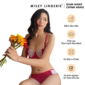 Áo ngực cúp ngang phối viền ren miley lingerie brm04202