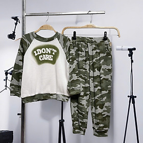 Bộ dài tay bé trai xuất Hàn 1-7 tuổi rằn ri vải gân kiểu dáng thời trang thoáng thấm hút mồ hôi