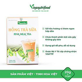 Hồng trà sữa Vinanutrifood, trà sữa gói sở hữu hương vị thơm ngon hấp dẫn cuốn hút, tạo cảm giác thoải mái, sảng khoái, thư giãn (20g x 12 gói)