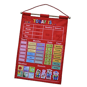 Learning Calendar with Weather Station Season for Kids Early Education