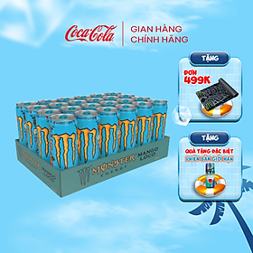 [TẶNG VOUCHER ESTEEM] Lốc 24 Lon Nước Tăng Lực Giải Khát Monster Energy Mango Loco Vị Xoài 355ml/Lon Sale 15.5 Coca-Cola Official Store
