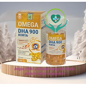 Viên dầu cá Omega 369 DHA Korya, hộp 100 viên, bổ sung dưỡng chất cho mắt, giảm nguy cơ về tim mạch, Vinaphar