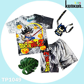 Quần áo bé trai thun lạnh in 3D hình Songoku & Naruto Kunkun Kid TP1044-1049-1059-1128 size đại từ 10-60kg