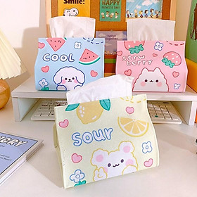 Mua Hộp Đựng Khăn Giấy Da Không Thấm Nước Hoạt Hình Dễ Thương Trang Trí Nhà Cửa