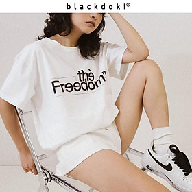 Áo thun nữ BLACKDOKI-Thefreedom ss21 , áo phông nữ basic form rộng tay lỡ chất cotton dày dặn cá tính