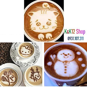 Mua Bộ 16 khuôn tạo hình xinh xắn trên mặt kem ly cà phê