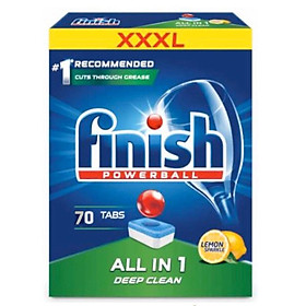 Viên Rửa Chén All in 1 Finish Hộp 70 viên - Hương Chanh