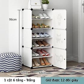 Mua Tủ giày nhựa lắp ghép đa năng chia ô   kệ để đồ đạc thông minh nhiều tầng chịu lực chống bụi bẩn