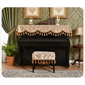 Khăn phủ đàn piano cơ đàn piano điện tử 88 phím sang trọng cổ điển trang trí giáng sinh noel năm mới Tết sinh nhật - HÀNG CHÍNH HÃNG