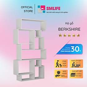 Giá sách bằng gỗ hiện đại đẹp SMLIFE Berkshire